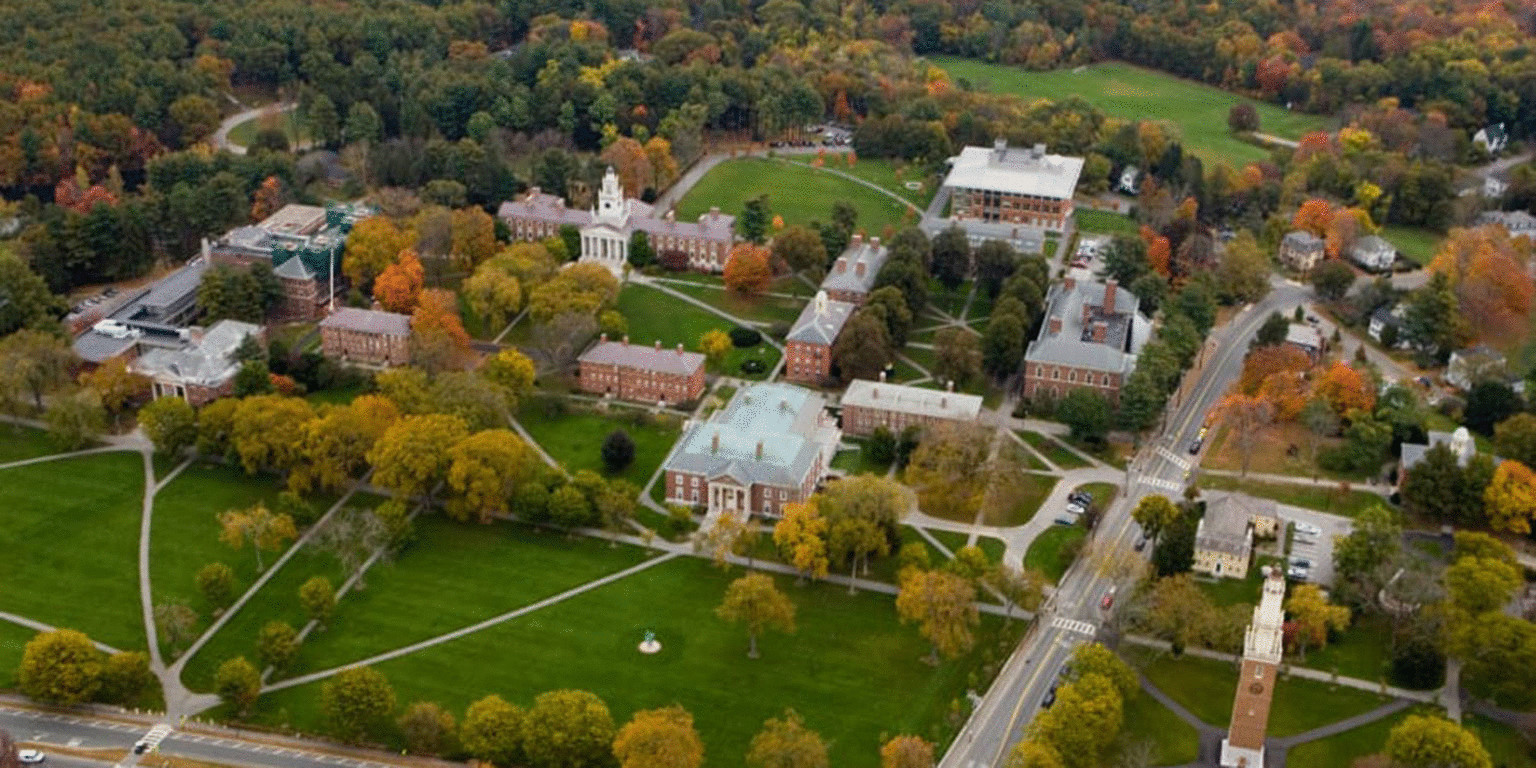 A birdview picture of Phillips Academy